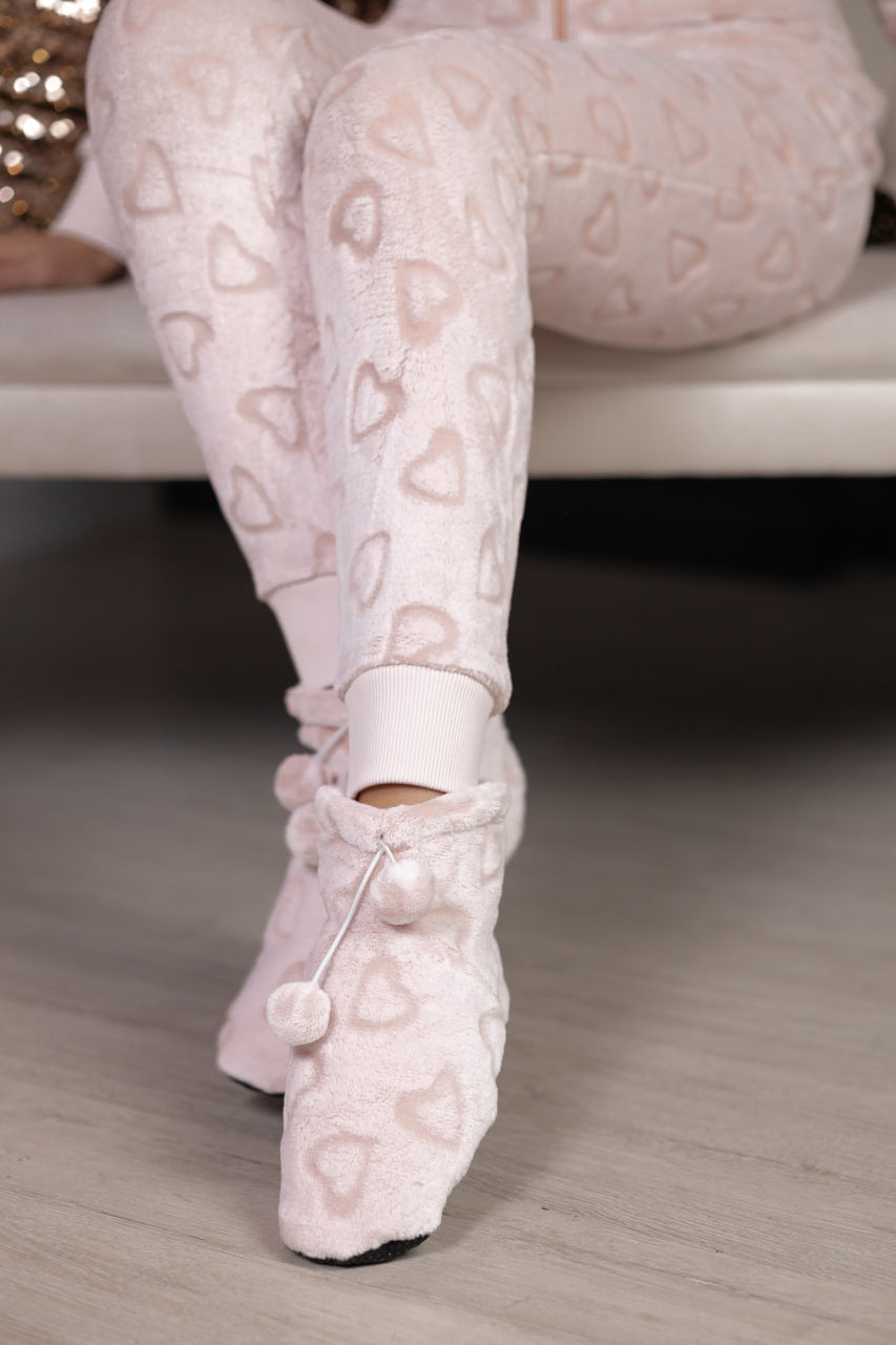 Terry Boots "Pink Hearts"
